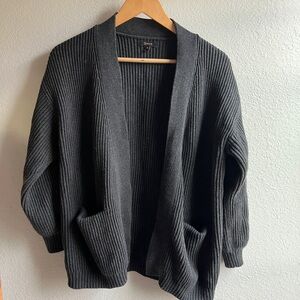 Quince Charcoal Ribbed Cardigan